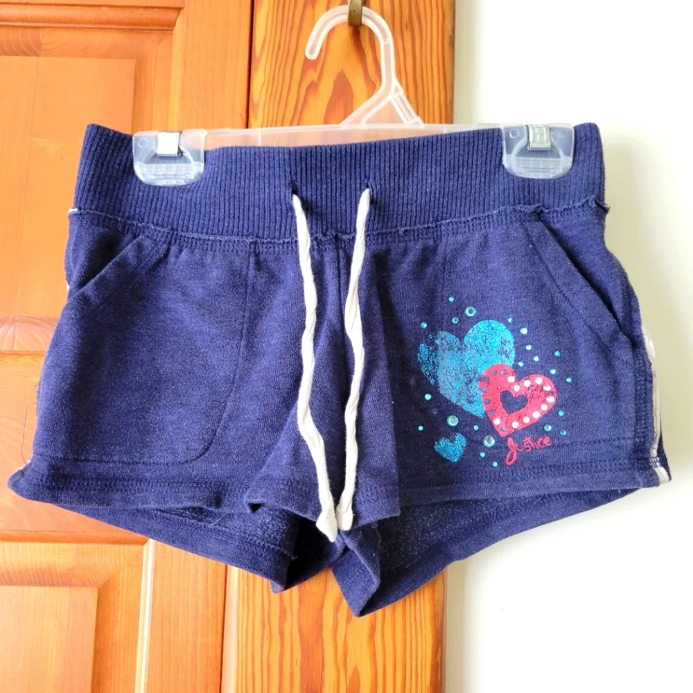 💙🩵💙Girls Justice sweat shorts lounge with pockets 8